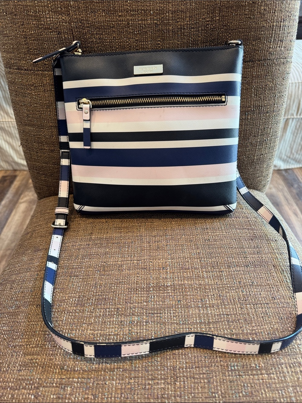 Kate spade Rima Laurel way striped leather crossbody bag purse